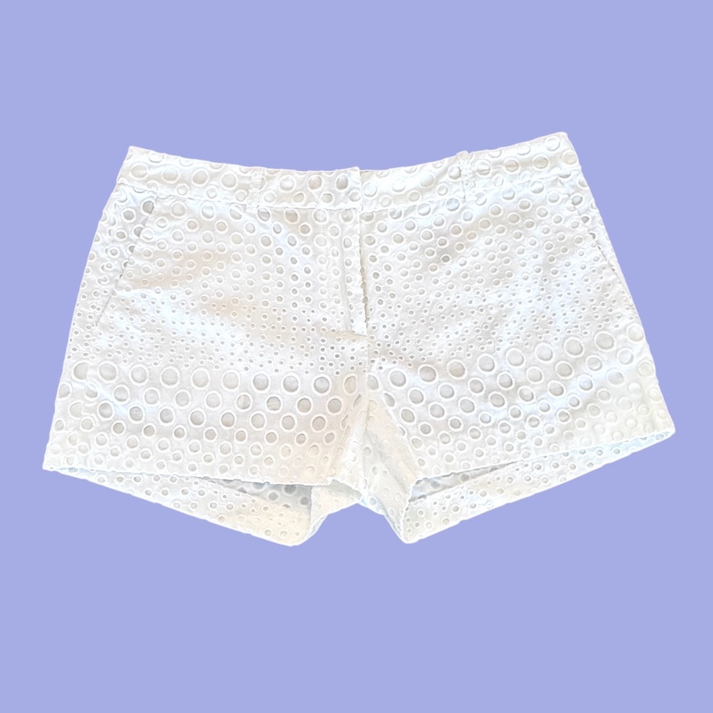 Michael Kors White Eyelet Shorts Women’s Size 6 Summer Cotton Lined